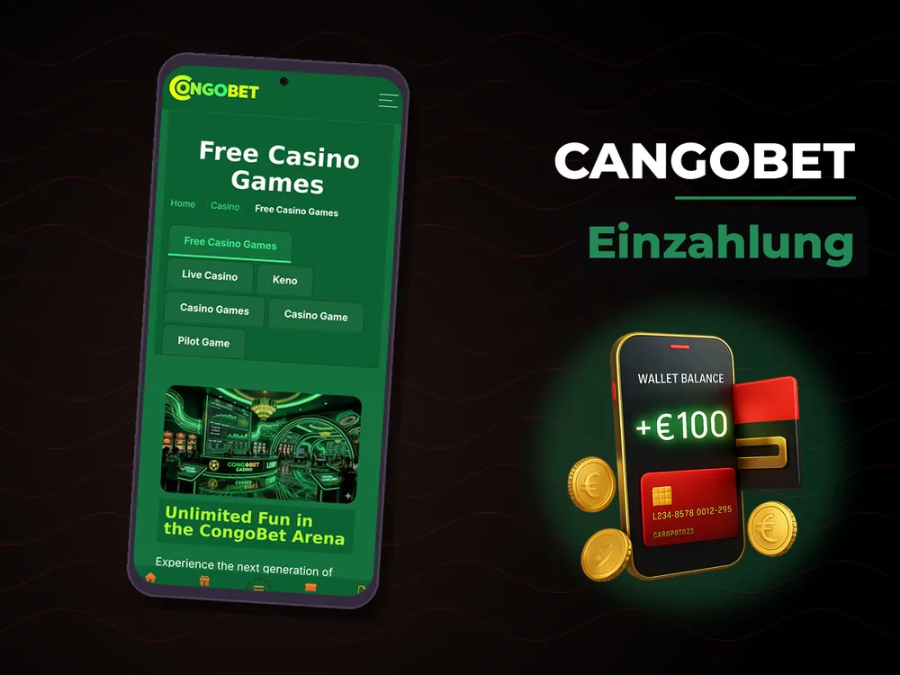 Cangobet - Einzahlung